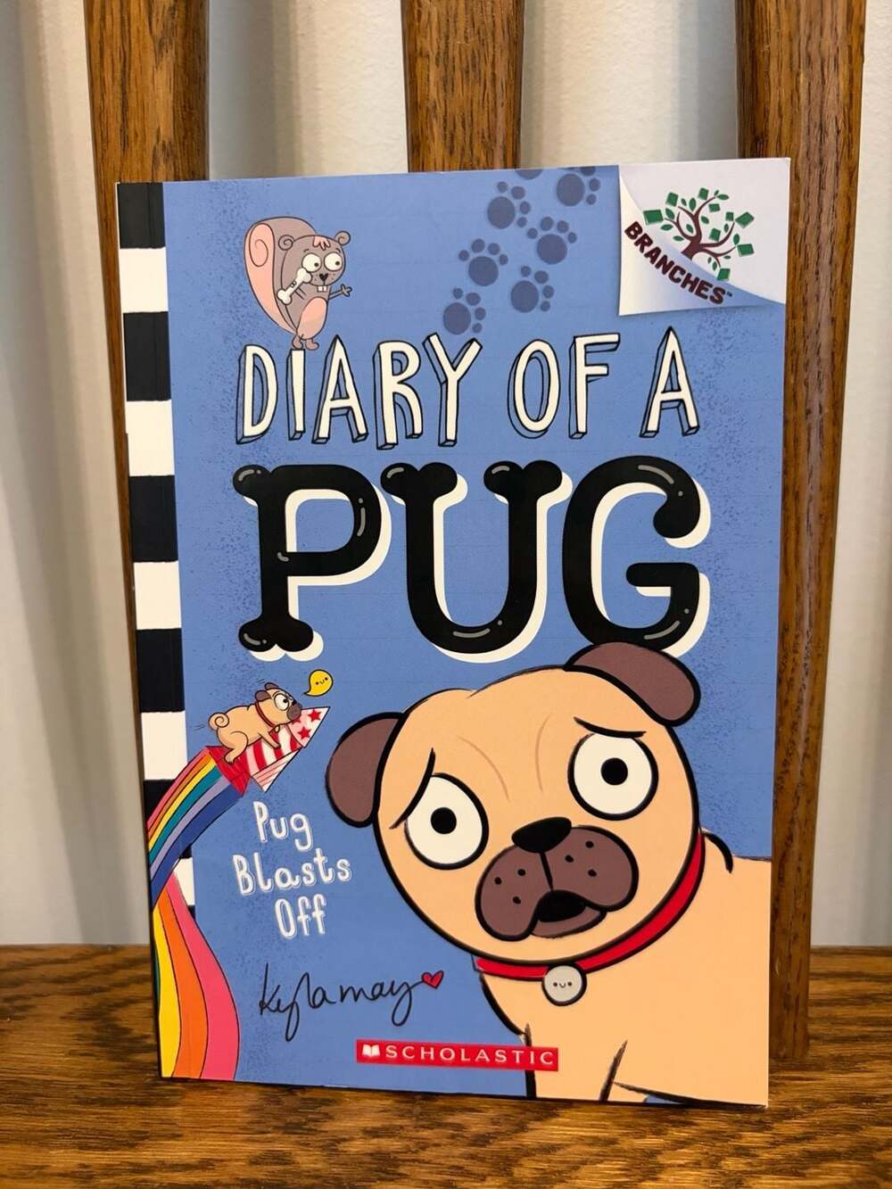 Diary of a Pug #1: Pug Blasts Off by Kyla May Scholastic Branches Paperback
